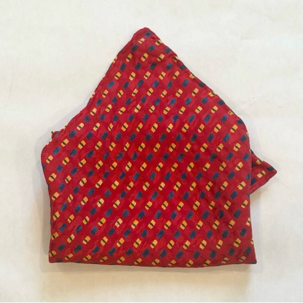 2 Vintage 100% Silk Handkerchief Pocket Square Scarf J.Z. Richards Made in Italy - Picture 6 of 10